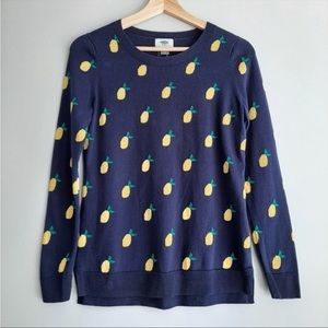 Old Navy Lemon Print Crew Neck Pullover